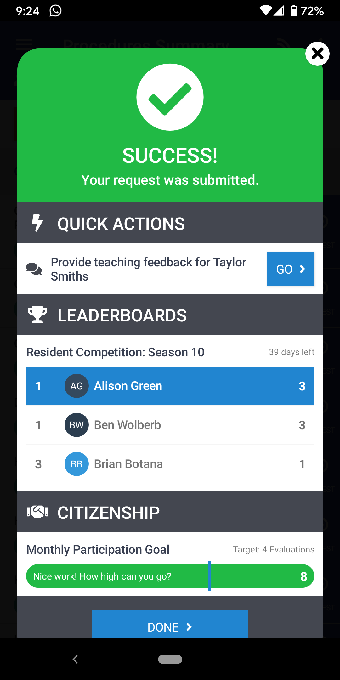 Quick Action on Request