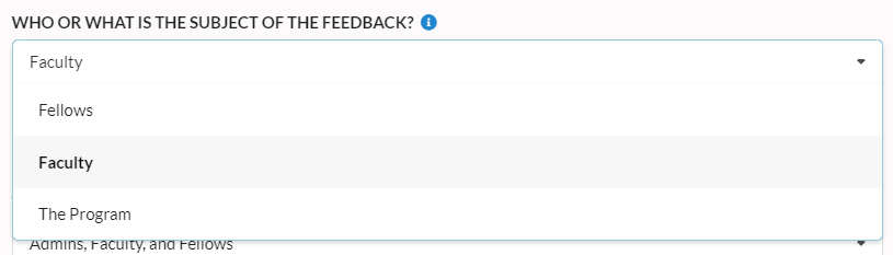 anonymity dropdown